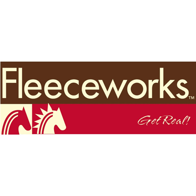 Fleeceworks brand logo, link to Fleeceworks products page
