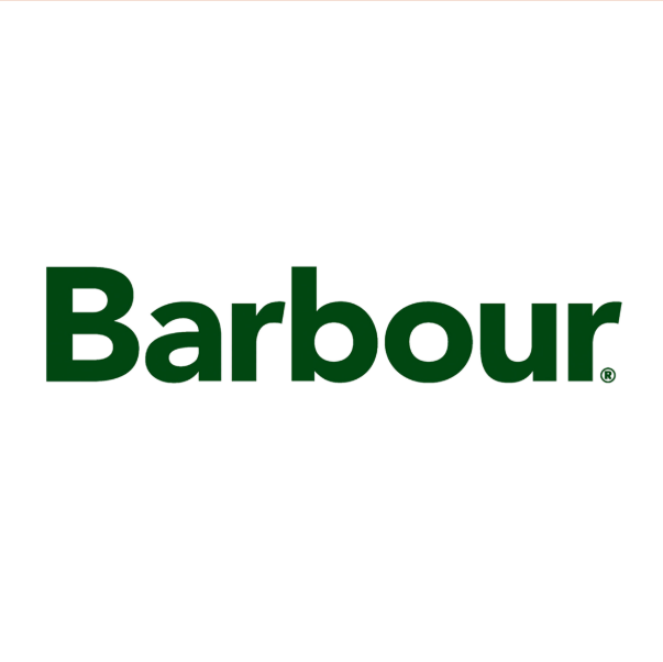 Barbour brand logo, link to Barbour products page