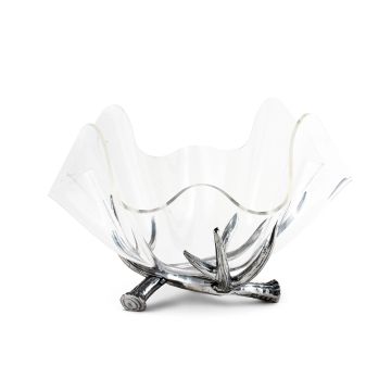Arthur Court Antler Stand Acrylic Bowl - 14"