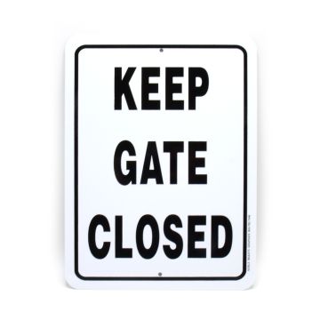 Noble Beast Keep Gate Closed Aluminum Sign (9" x 12")