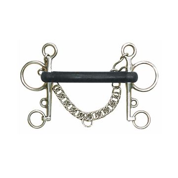 SS Hard Rubber Mullen Mouth Pelham