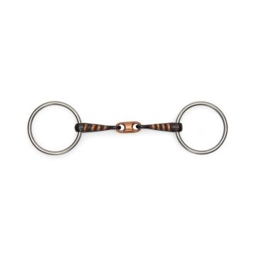 Loose Ring Snaffle with Copper Lozenge and Raised Rib